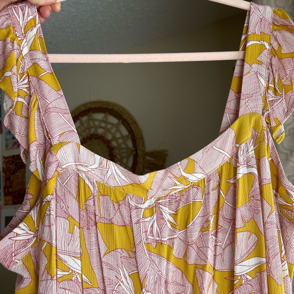 Long maxi sleeveless floral dress